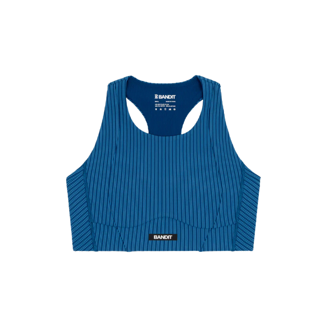 BanditRunningWomen_sStripedCadence_LonglineBra-InkBlue_Aegean1