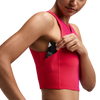BanditRunningWomen_sStripedCadence_ZipFrontRaceCrop-Poppy_Azalea3