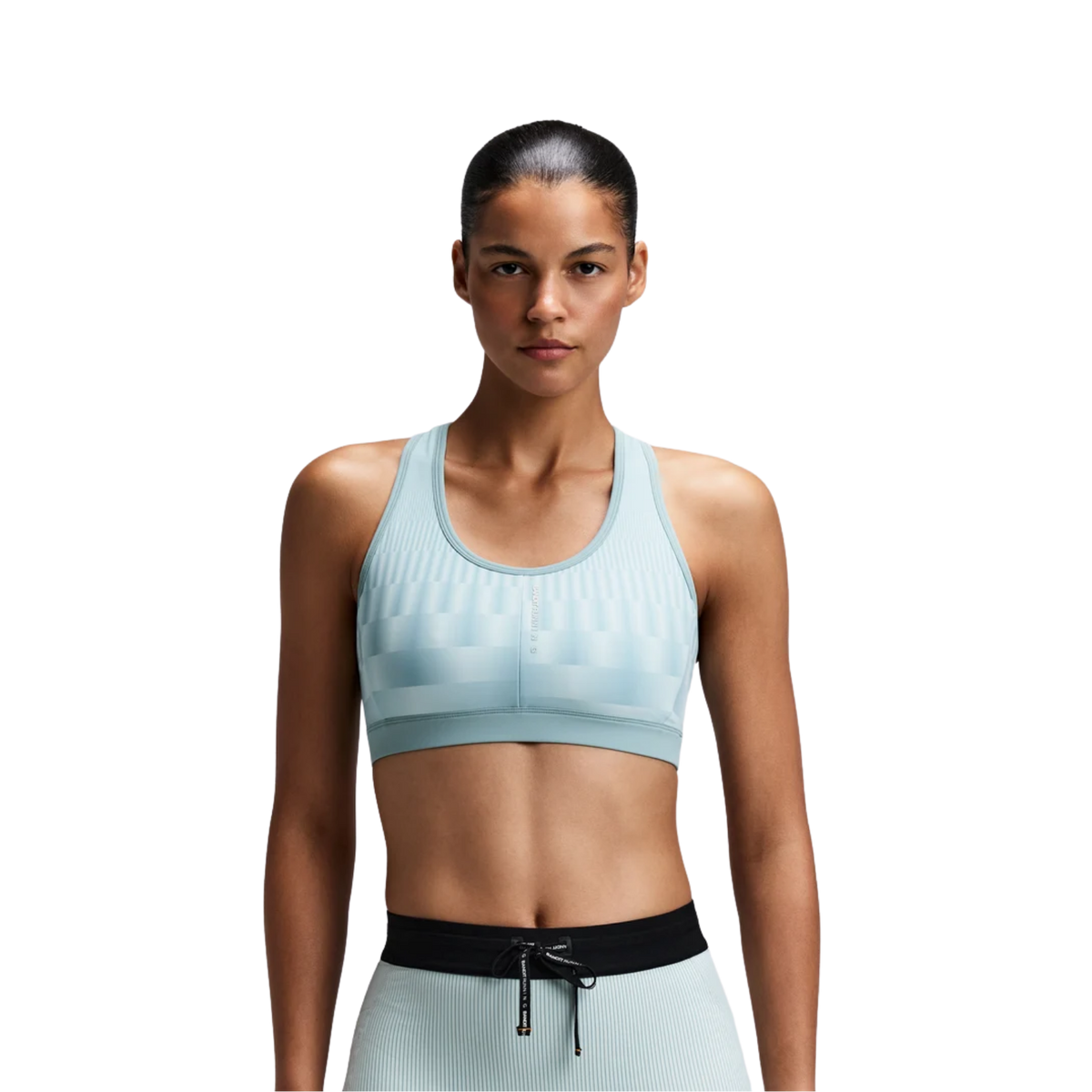 Bandit Running Women's Vanisher™ Reverso™ Scoop Neck Run Bra - Growing Grid/Lagoon Mist