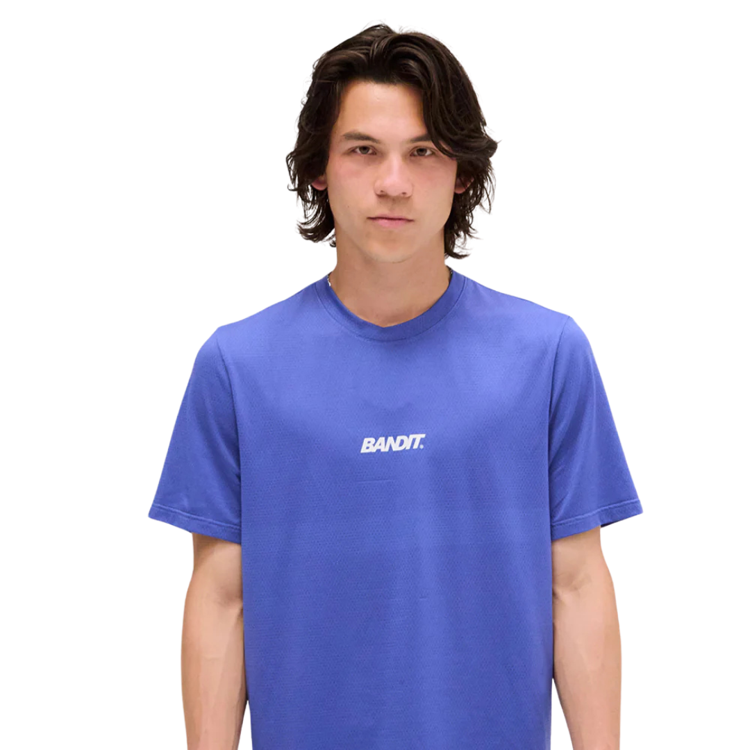 BanditRunning_MicromeshRun Tee_DeepPeriBlue2