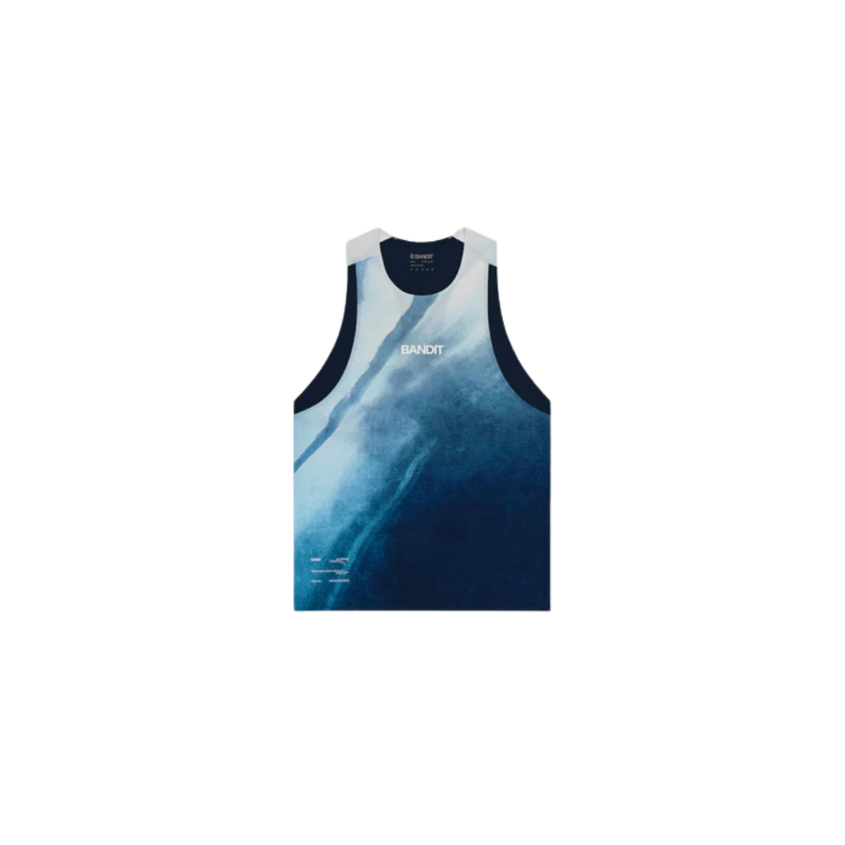 Bandit Running Race Singlet Undertow - Ink/Blue