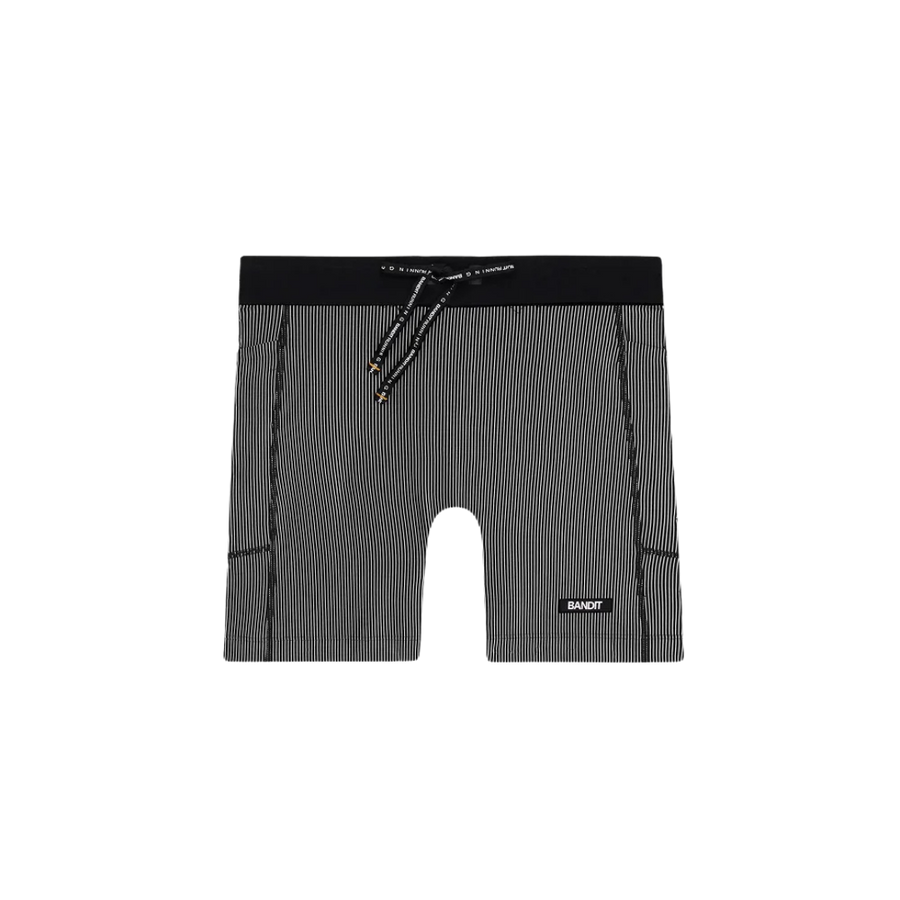 BanditRunning_StripedCadence5"Compression_Black/Chalk1