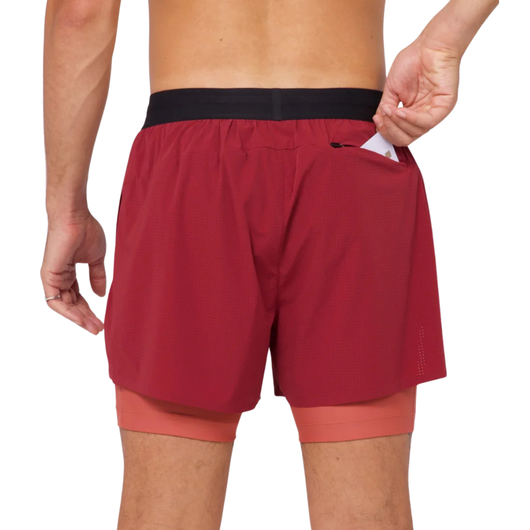 BanditRunning_Vento4" 2-in-1_Short, Men's _CHERRY/SPICE_Back