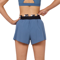 BanditRunning_VentoWomen's_3" SplittyShort _STEEL BLUE_Back