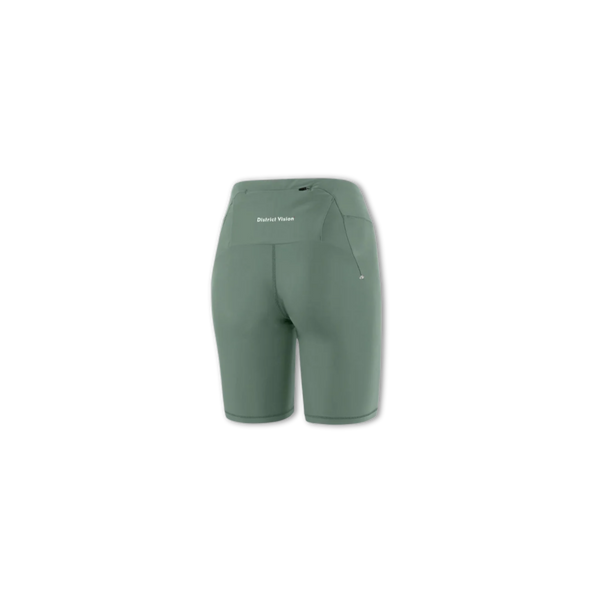 District Vision Women's 7in Pocketed Half Tights - Cool Sage