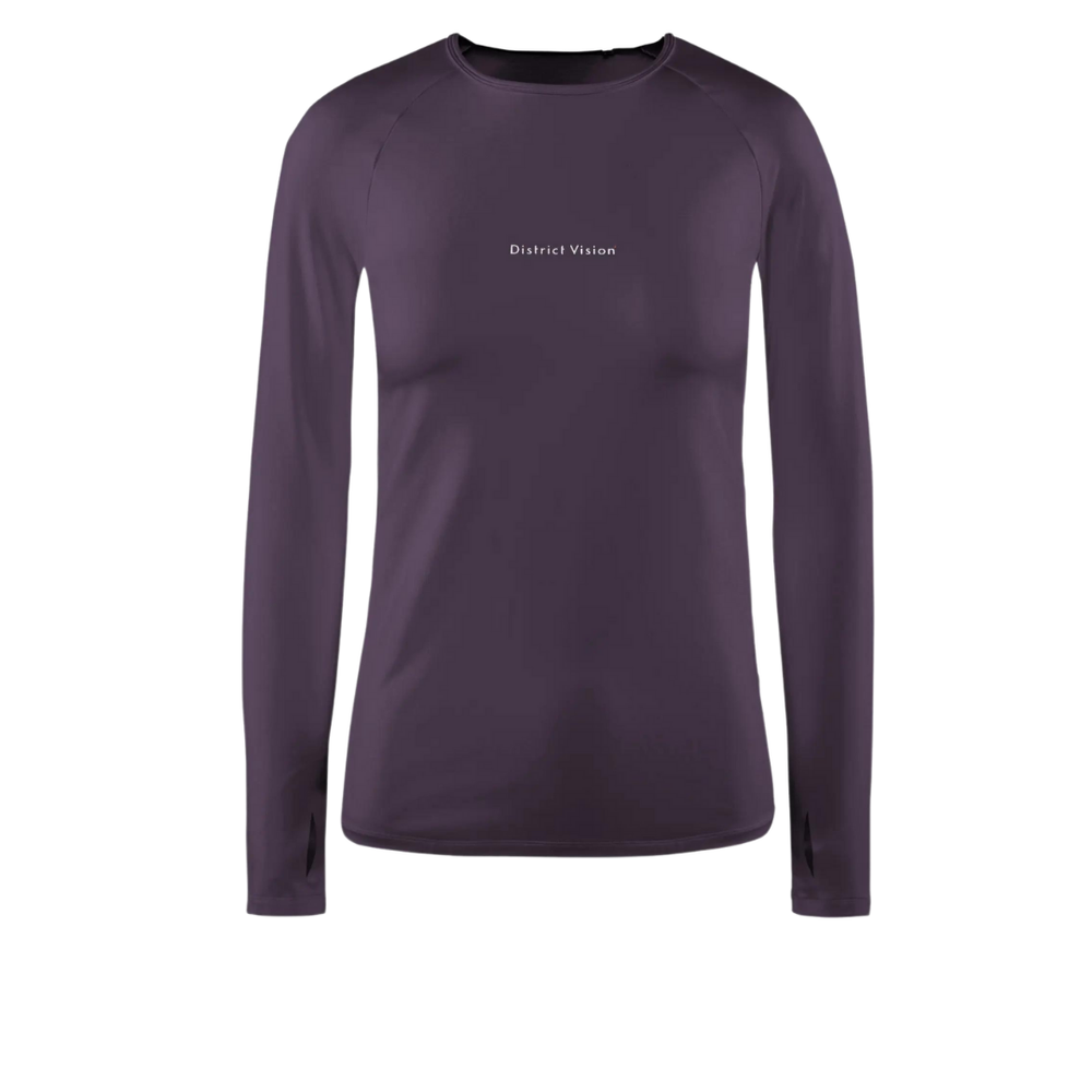 DistrictVision_Women'sLightweight_LongSleeveFittedTee_Plum_Front