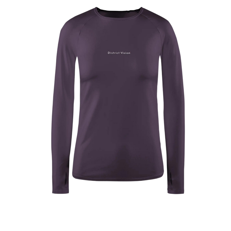 DistrictVision_Women'sLightweight_LongSleeveFittedTee_Plum_Front