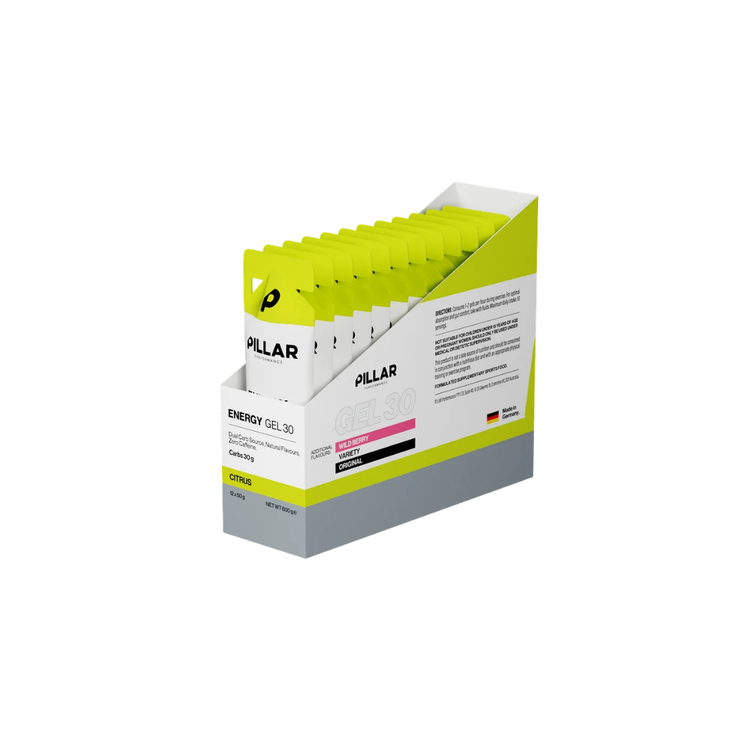 PILLAR ENERGY GEL 30 - Value Box (12 Serves) /  Citrus