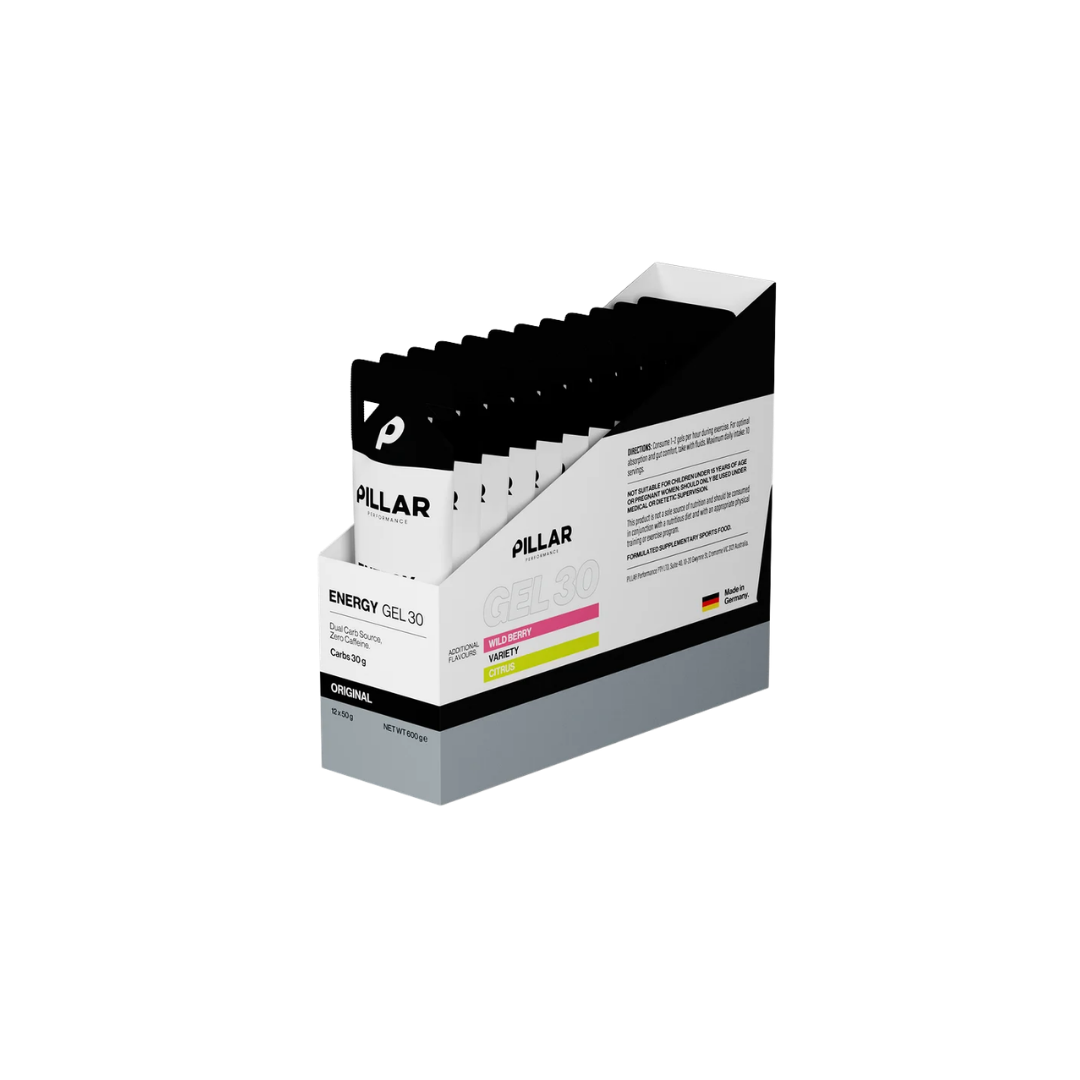 PILLAR ENERGY GEL 30 - Value Box (12 Serves) /  Original (Unflavoured)