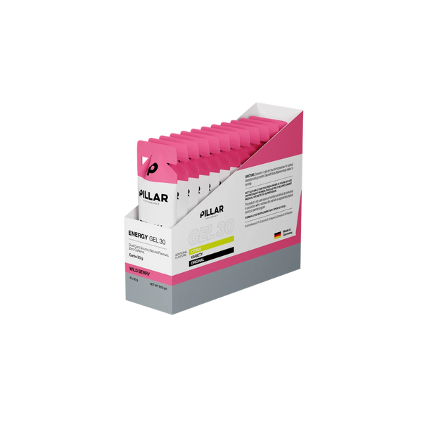PILLAR ENERGY GEL 30 - Value Box (12 Serves) / Wild Berry