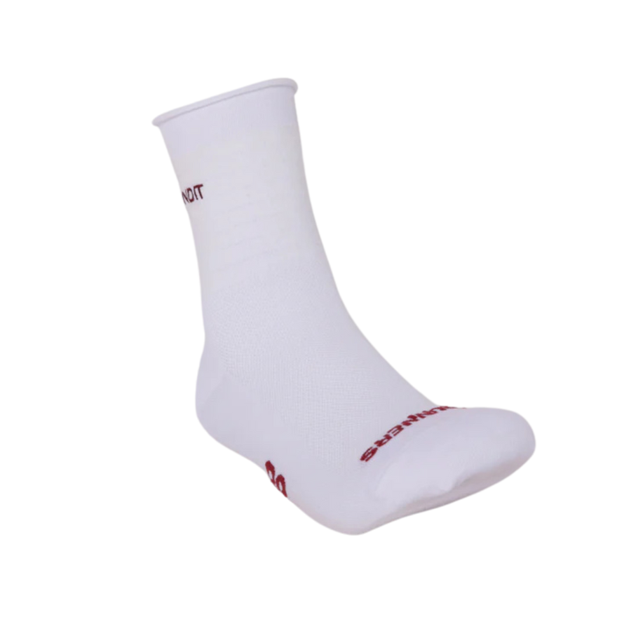 BanditRunning_Embroidered Lite Run Sock_Next Gen RW_White/Currant_Side