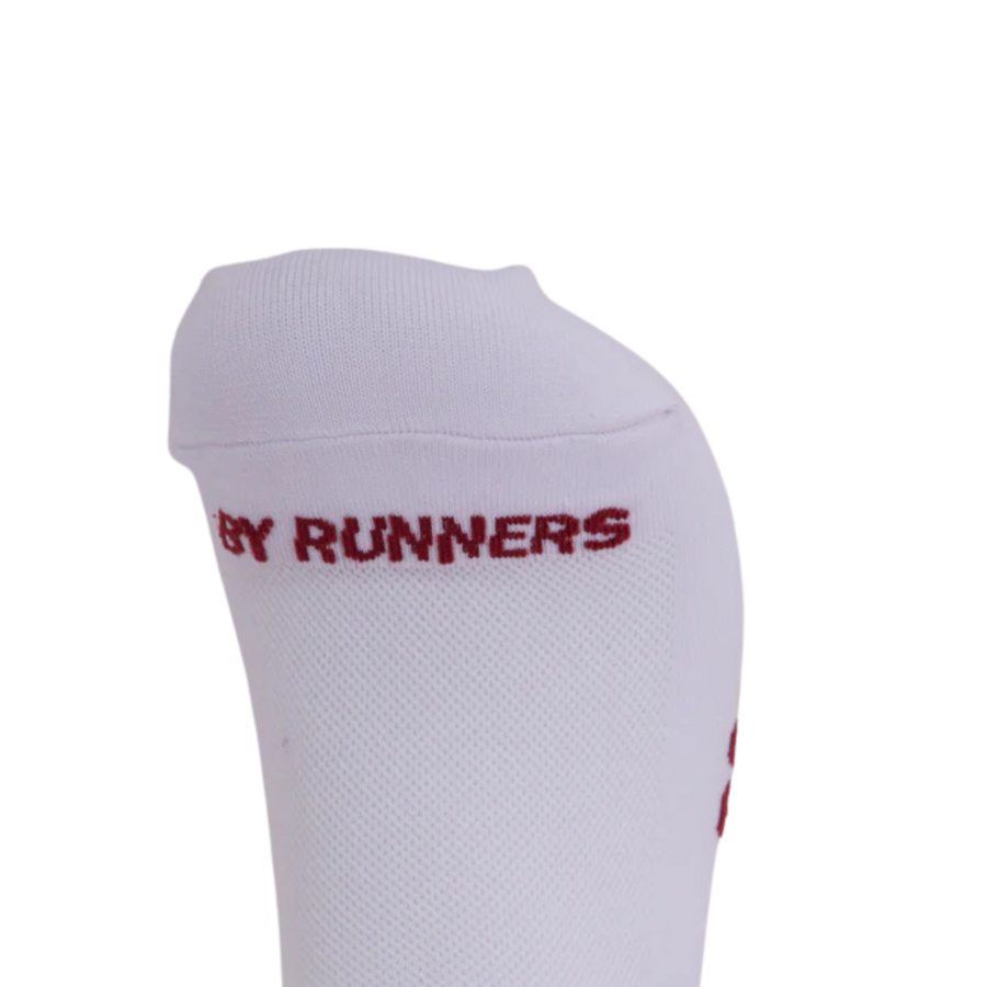 BanditRunning_Embroidered Lite Run Sock_Next Gen RW_White/Currant_Front