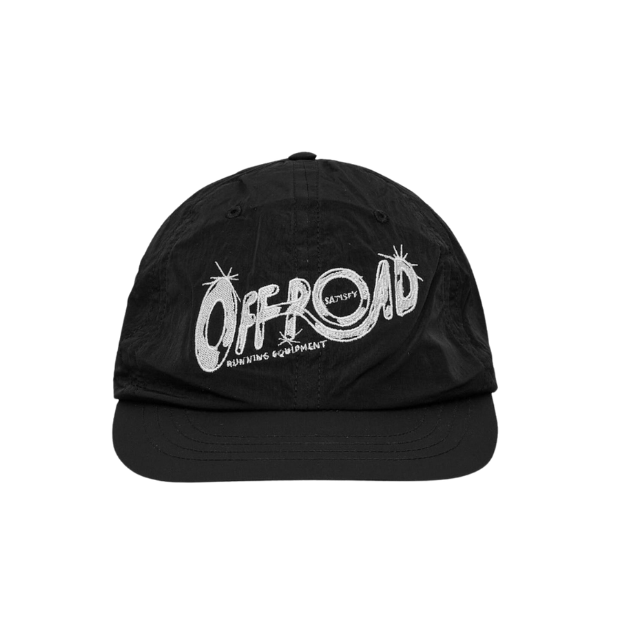 SatisfyRunning_FliteSilk_RunningCap_Offroad Black_Front