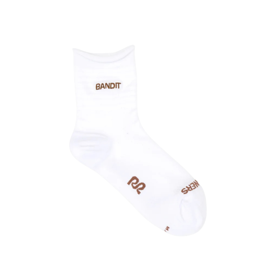 Bandit Running Grid Knit™ Run Socks - White with Baked Clay (2 Pack)