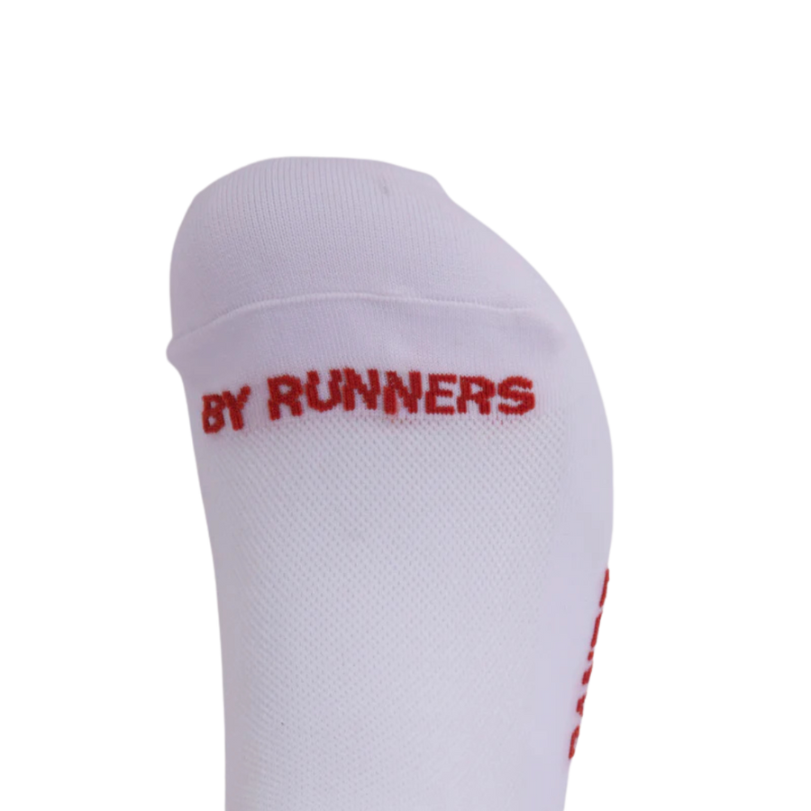 BanditRunning_LiteRun_OG Current Quarter Socks_White/Spice_Front
