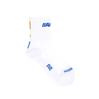 Bandit Running Lite Run™ Socks - White with Deep Peri Blue (2 Pack)