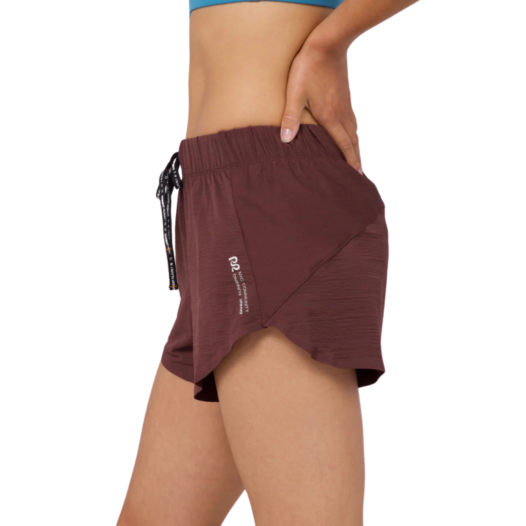 BanditRunning_Litewave4_Women's_Rush Short_Chocolate_Side