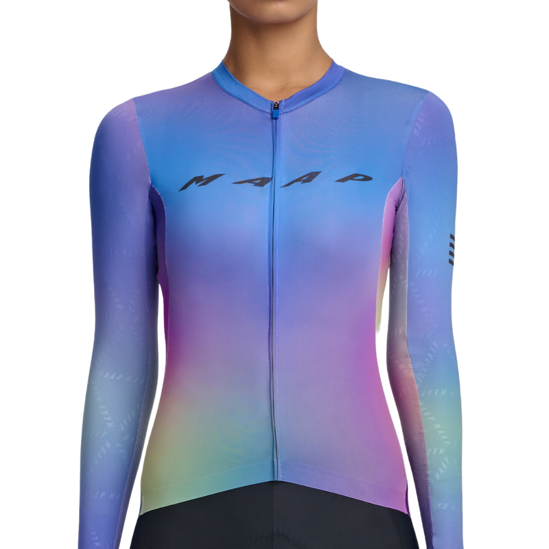 MAAP - Women's Blurred Out Pro Hex LS Jersey 2.0 - Blue Mix