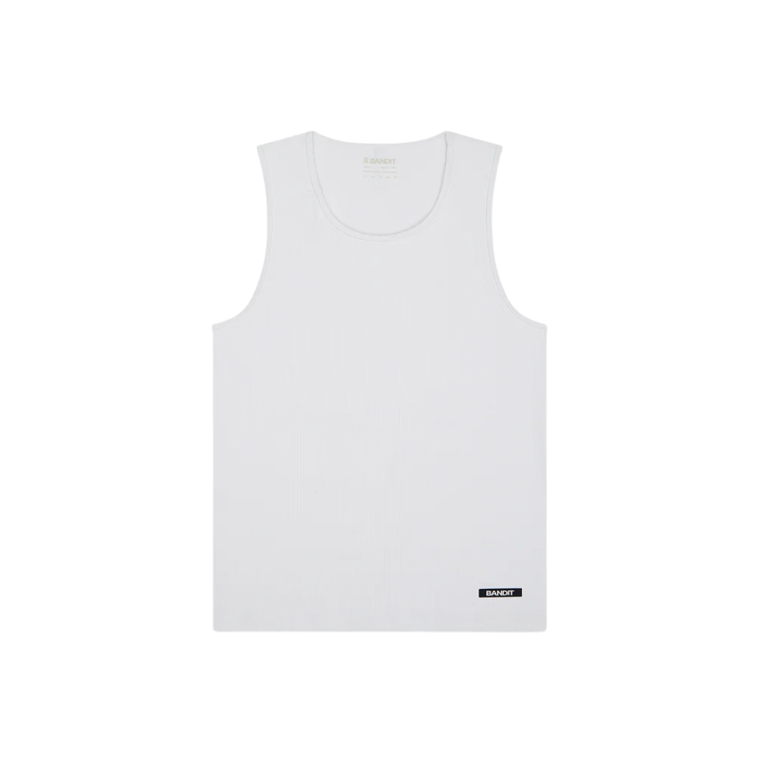 Bandit Running Men's Tassarib™ Vituccio Performance Tank - White