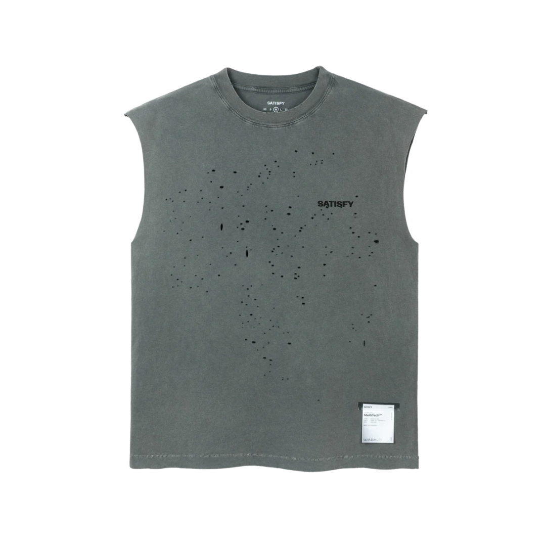 Satisfy Running MothTech Muscle Tee - Faded Black