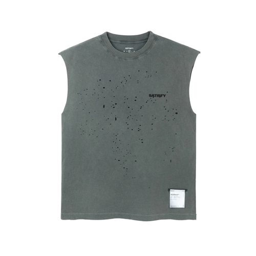 Satisfy Running MothTech Muscle Tee - Faded Black