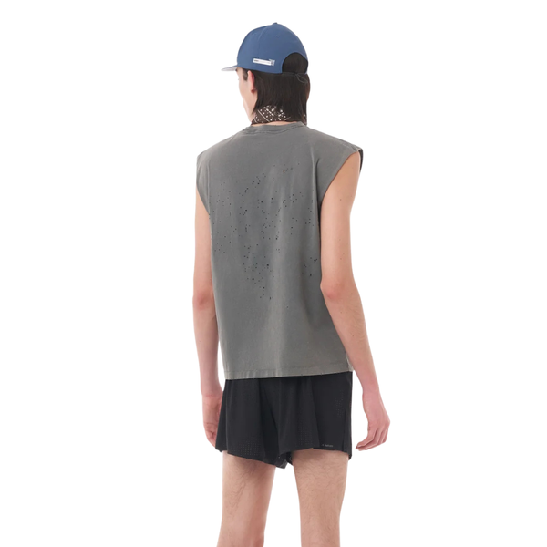 Satisfy Running MothTech Muscle Tee - Faded Black