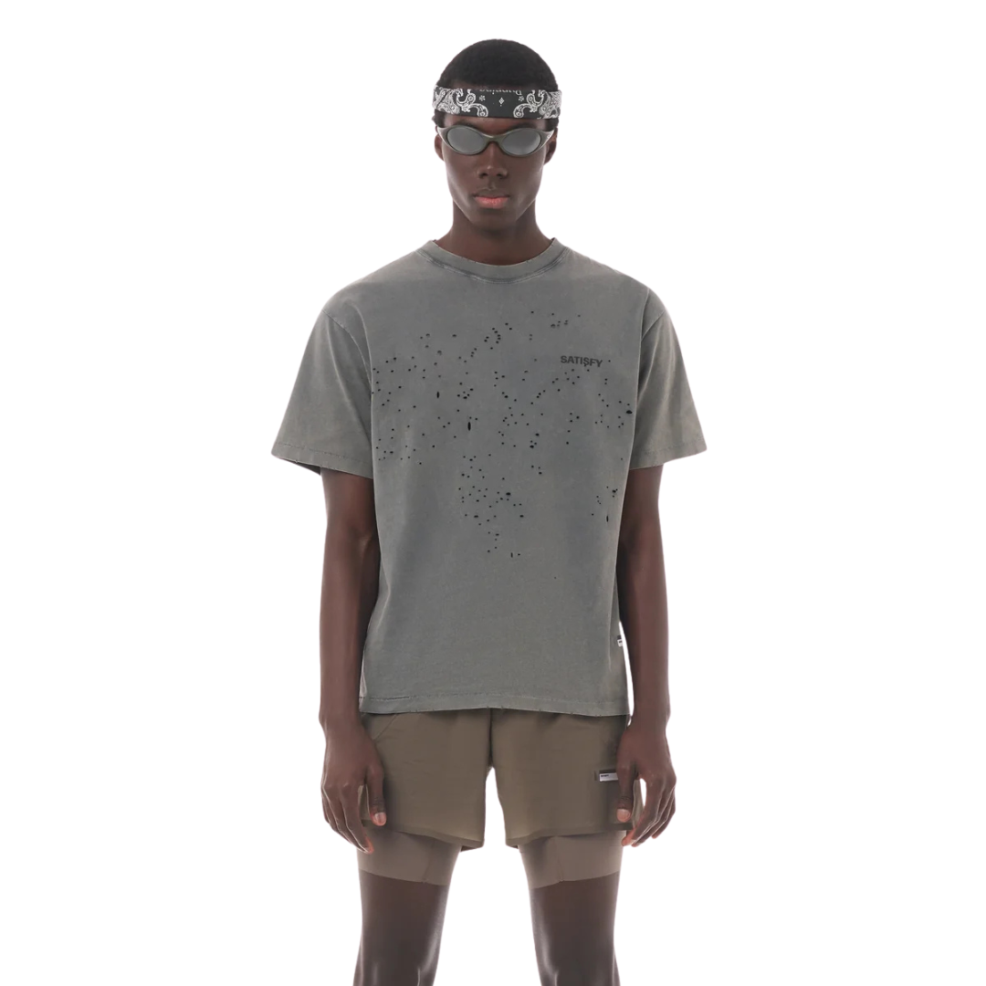 Satisfy Running MothTech T-Shirt - Faded Black