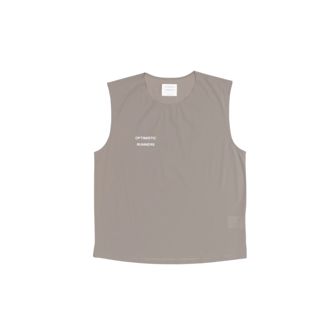 OPTIMISTIC RUNNER Perforated Crop Tank - CAMEL