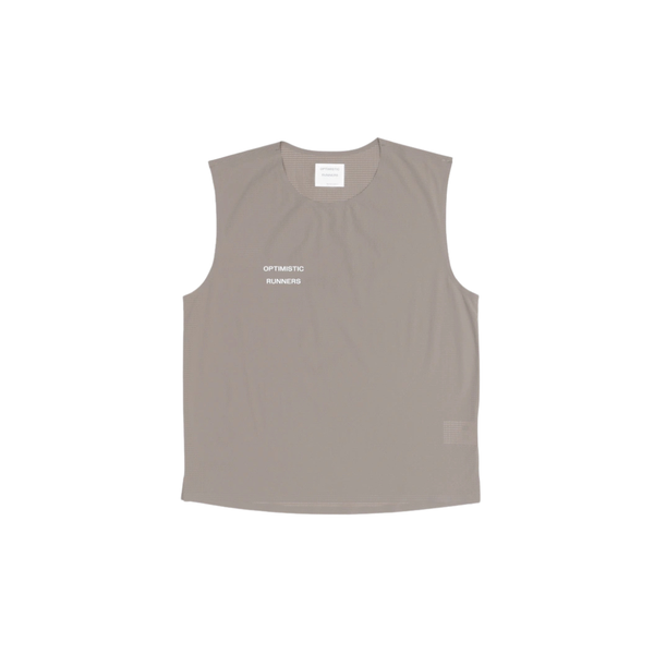 OPTIMISTIC RUNNER Perforated Crop Tank - CAMEL