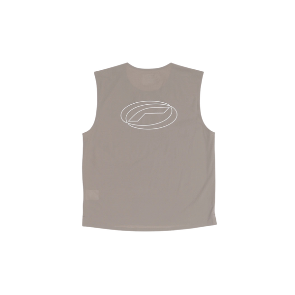 OPTIMISTIC RUNNER Perforated Crop Tank - CAMEL