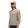 OPTIMISTIC RUNNER Perforated Crop Tank - CAMEL
