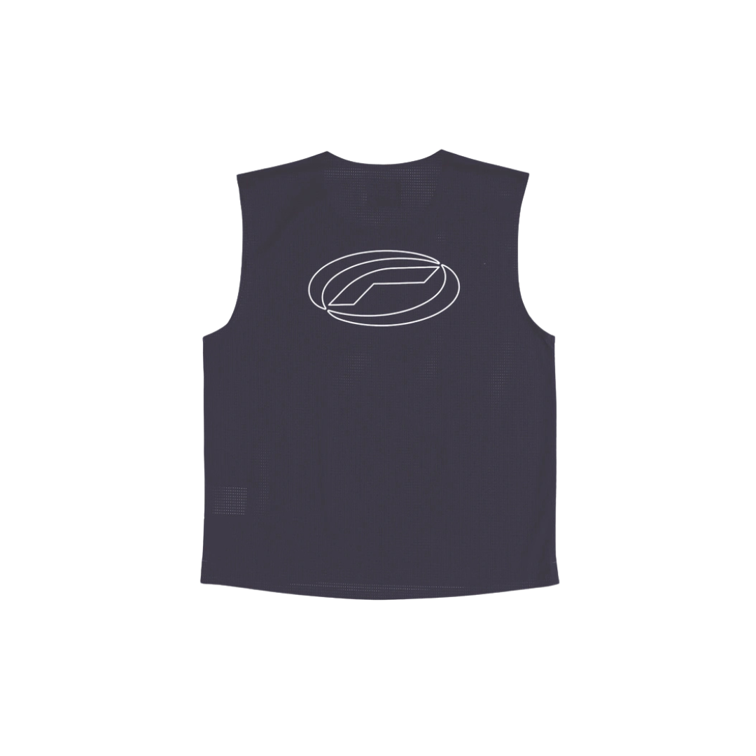 OPTIMISTIC RUNNER Perforated Crop Tank - BLUEBERRY