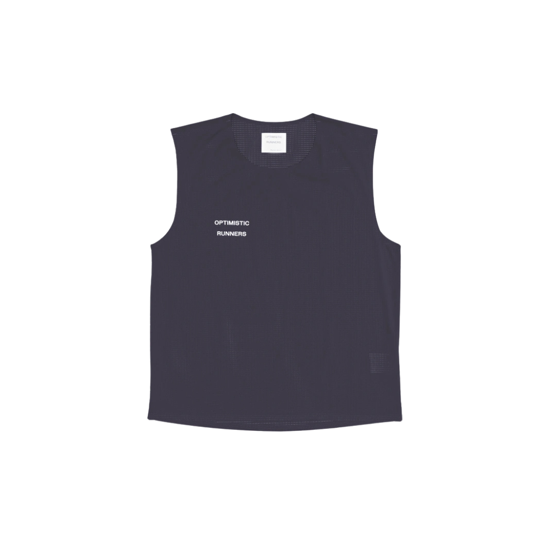 OPTIMISTIC RUNNER Perforated Crop Tank - BLUEBERRY