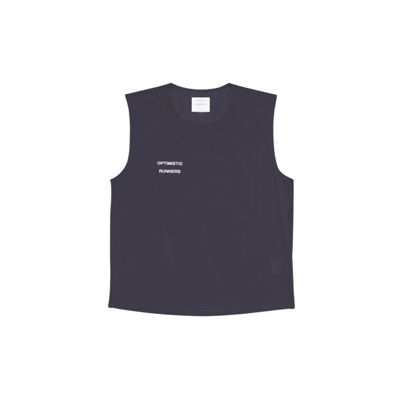 OPTIMISTIC RUNNER Perforated Crop Tank - BLUEBERRY
