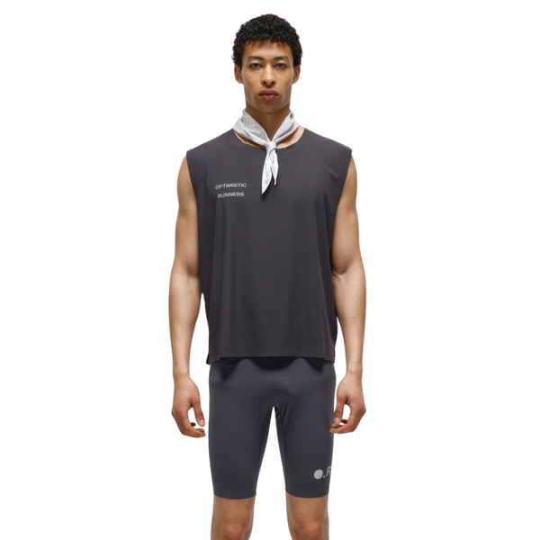 OPTIMISTIC RUNNER Perforated Crop Tank - BLUEBERRY