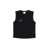 OPTIMISTIC RUNNER Perforated Crop Tank Top - BLACK