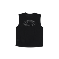 OPTIMISTIC RUNNER Perforated Crop Tank Top - BLACK