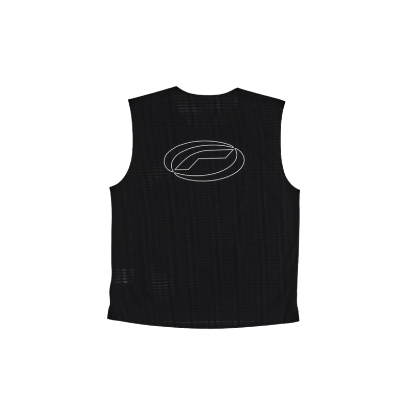 OPTIMISTIC RUNNER Perforated Crop Tank Top - BLACK