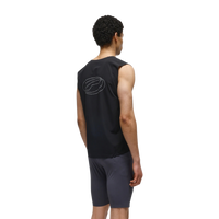 OPTIMISTIC RUNNER Perforated Crop Tank Top - BLACK