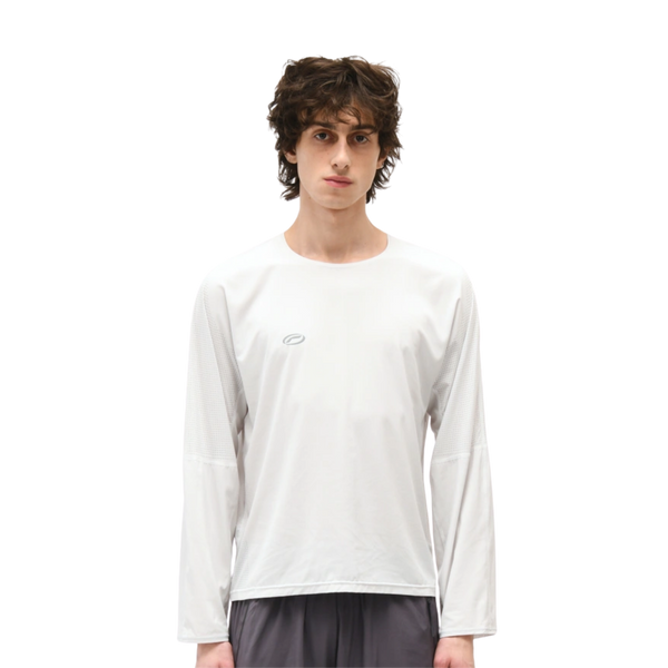 OPTIMISTIC RUNNER Perforated Longsleeve - COOL GREY
