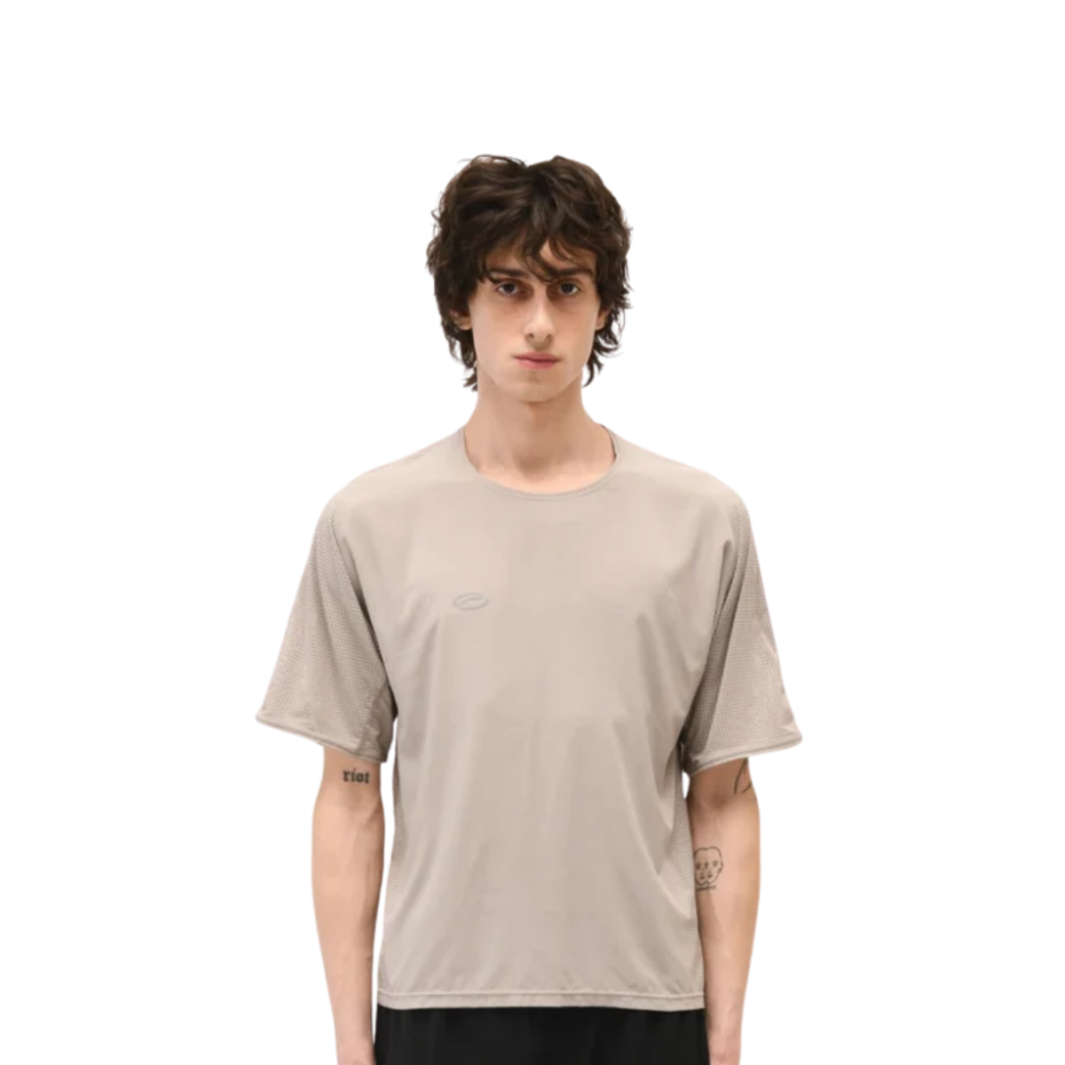 OPTIMISTIC RUNNERS Perforated T-Shirt - CAMEL
