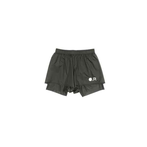 OPTIMISTIC RUNNER Layered Shorts - DARK GREEN