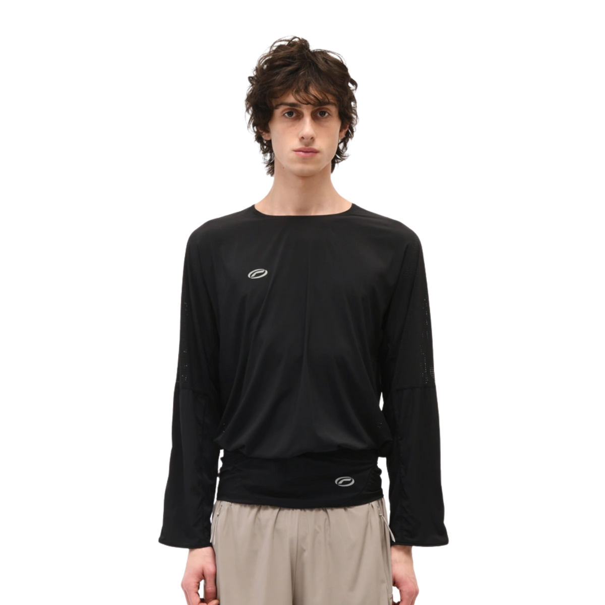 OPTIMISTIC RUNNER Perforated Longsleeve - BLACK