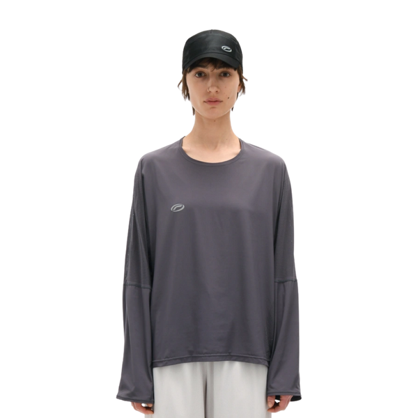 OPTIMISTIC RUNNER Perforated Longsleeve - BLUEBERRY