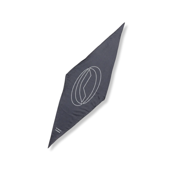 OPTIMISTIC RUNNER Symbol Silk Scarf - BLUEBERRY