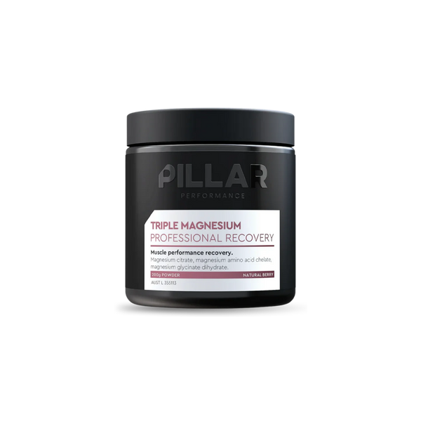 PILLAR TRIPLE MAGNESIUM POWDER - Natural Berry - Jar (40 Serves)