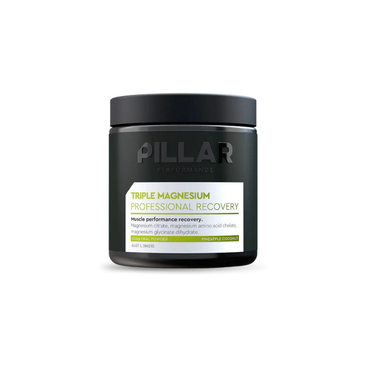 PILLAR TRIPLE MAGNESIUM POWDER - Pineapple Coconut - Jar (40 Serves)