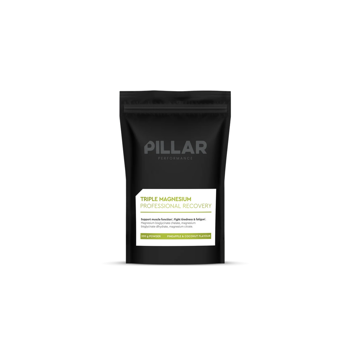 PILLAR TRIPLE MAGNESIUM POWDER - Pineapple Coconut (Pouch, 40 Serves)