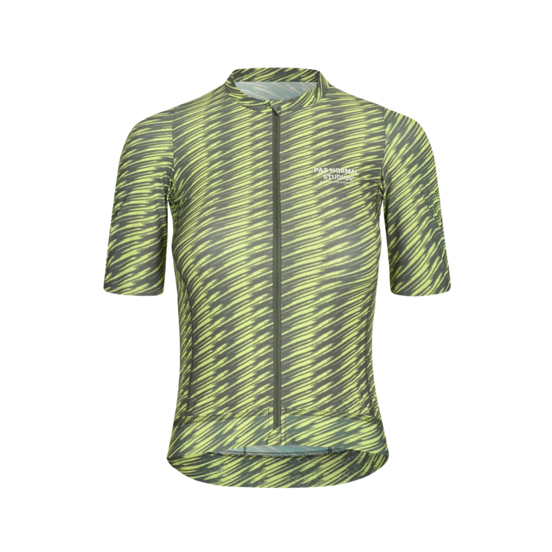 Pas Normal Studios Women's Solitude Jersey - Dark Moss/Lime Green Pas Normal Studios Women's Solitude Jersey - Dark Moss/Lime Green