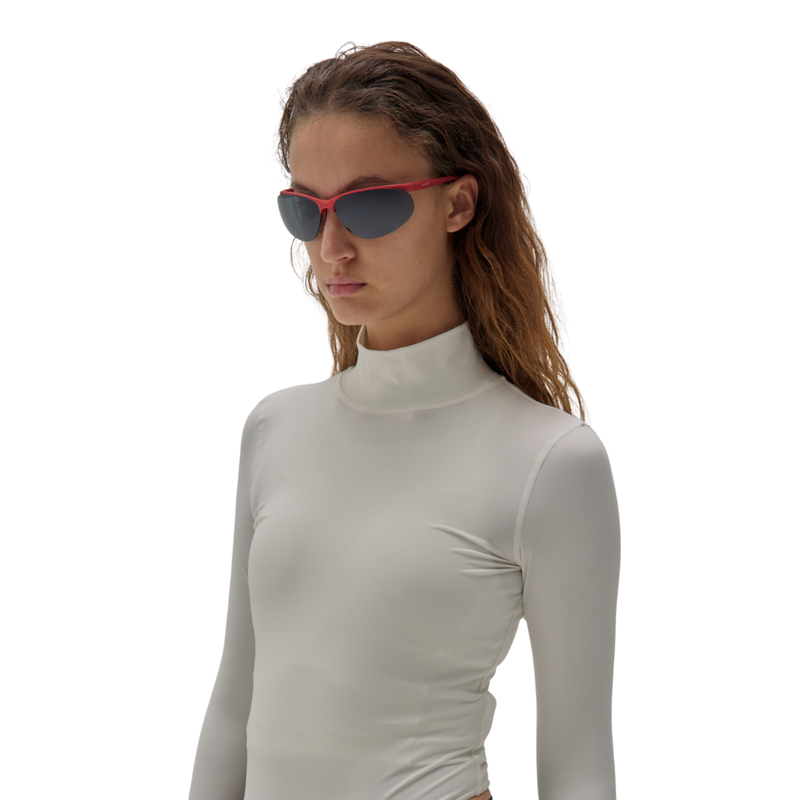 RIDAR BUDD - UNIVERSAL RED R+ JET BLACK SILVER MIRROR (R226)